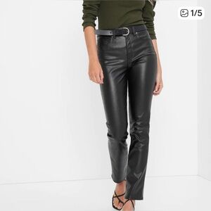 GAP Black faux leather Vintage Slim High Rise Women Jeans 6/28 inseam 27.5 crop